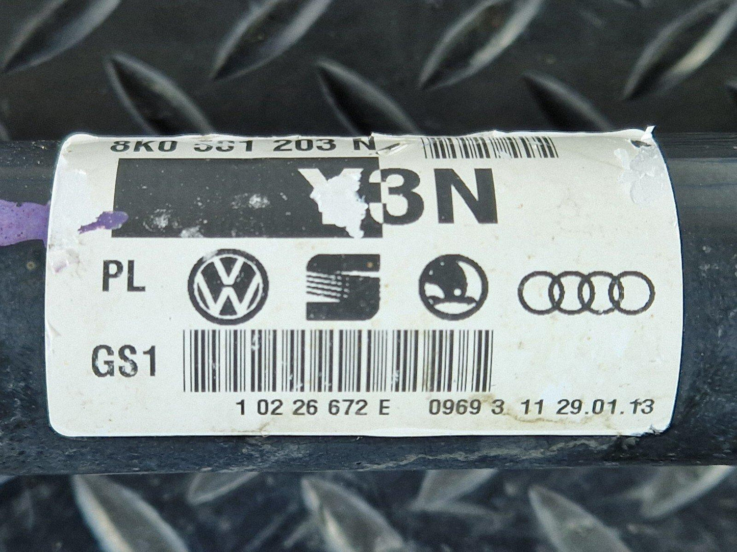 12-17 AUDI S5 CONVERTIBLE OEM REAR DRIVESHAFT 8K0501203N
