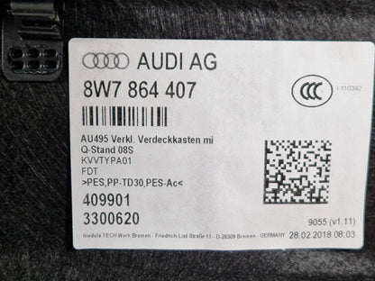 16-24 AUDI A5 F5 S-LINE CONVERTIBLE TRUNK TRIM FOR ROOF BOX 8W7864407