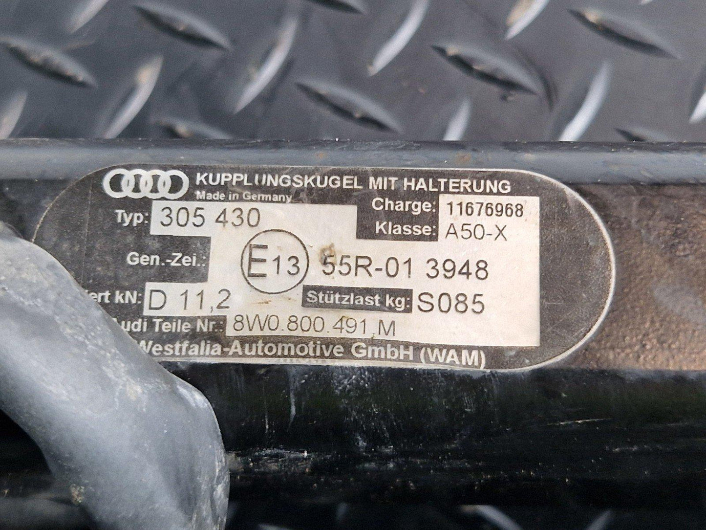 16-19 AUDI A4 B9 WESTFALIA ELECTRIC TOW BAR 8W0959245 8W0800491M
