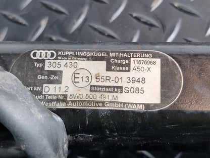 16-19 AUDI A4 B9 WESTFALIA ELECTRIC TOW BAR 8W0959245 8W0800491M