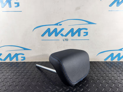 BMW 118i F40 Rear Seat Black Leather Headrest Blue Stiching