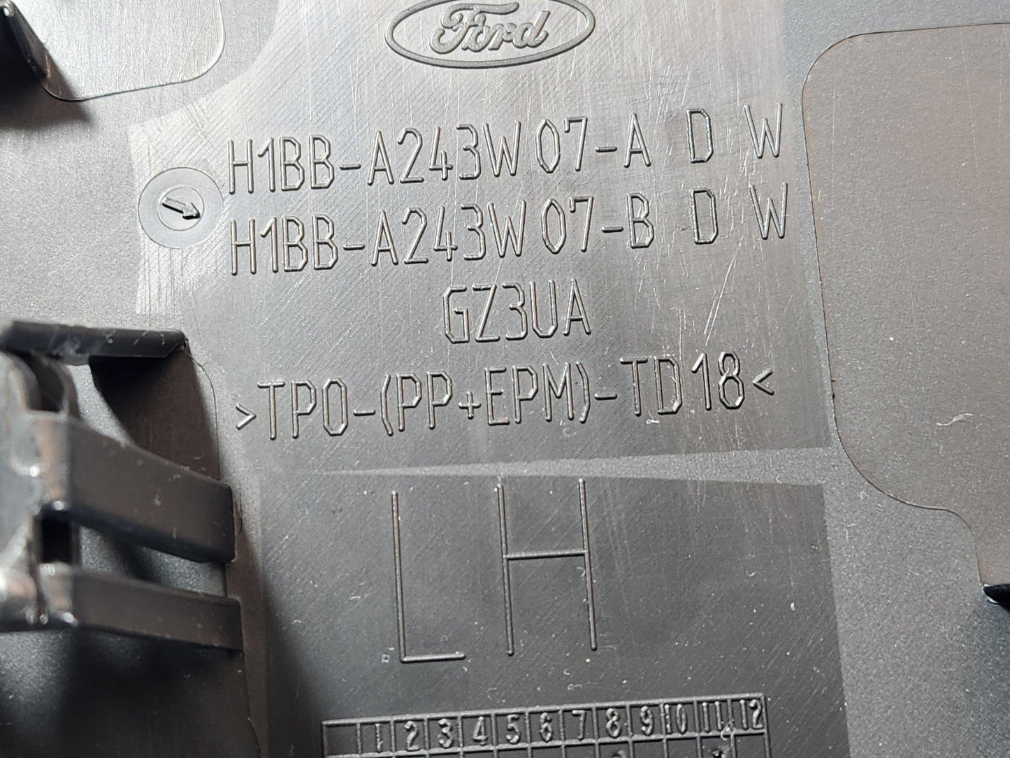 Ford Fiesta MK6 Hatchback Left Side B-Pillar Trim Genuine H1BB-A243W07-A