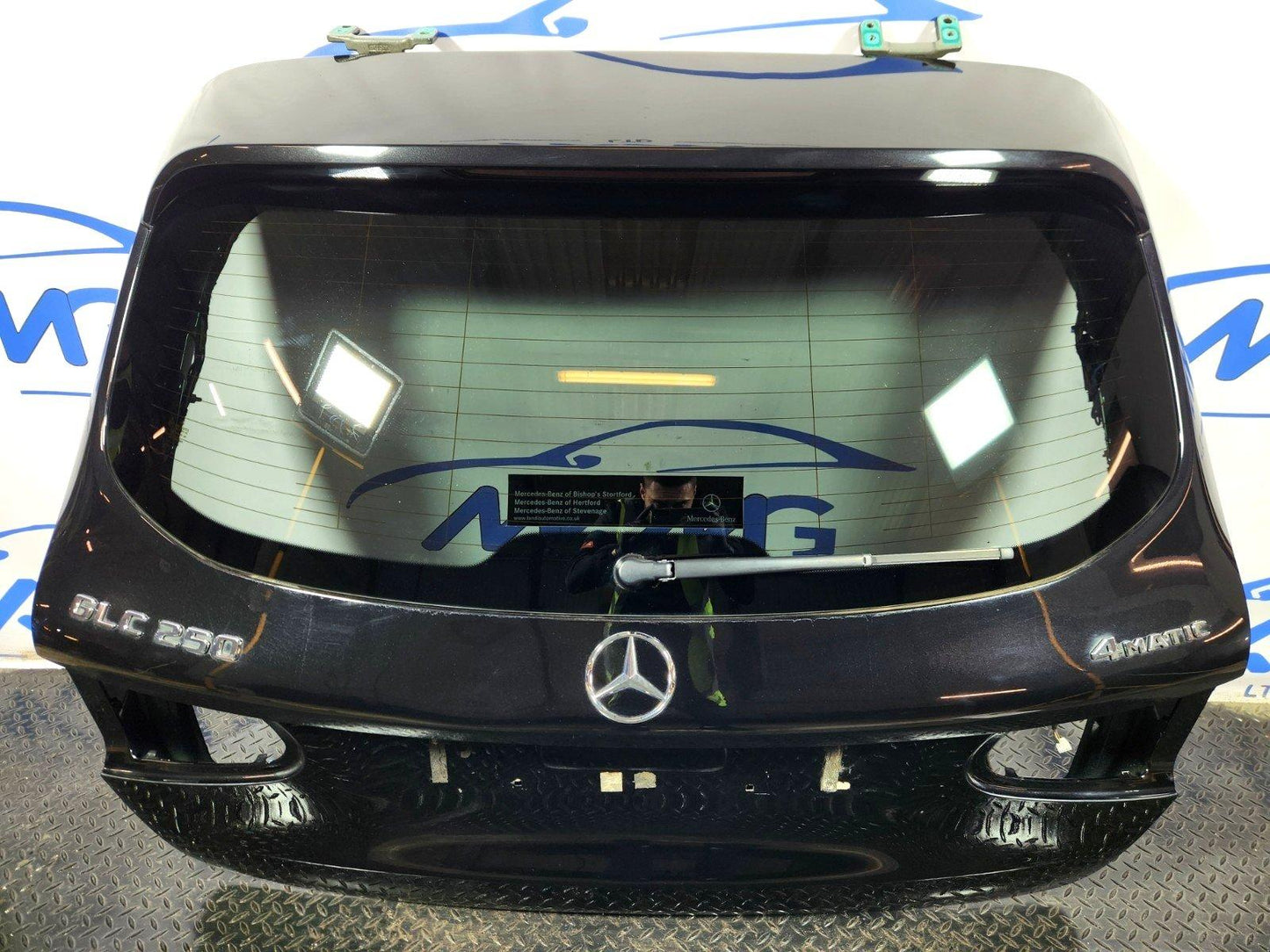 16-22 MERCEDES BENZ X253 REAR TAILGATE BOOTLID WITH GLASS IN OBSIDIAN BLACK 197