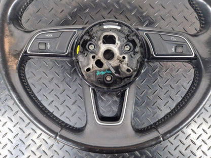 16-19 AUDI A4 B9 STEERING WHEEL MULTIFUNCTION BLACK LEATHER 8W0419091F