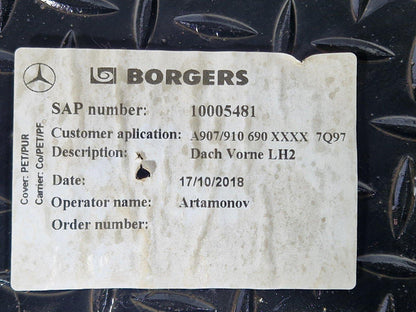 18-ON MERCEDES BENZ SPRINTER W907 W910 HEAD ROOF LINER A9076900100 A9106902902