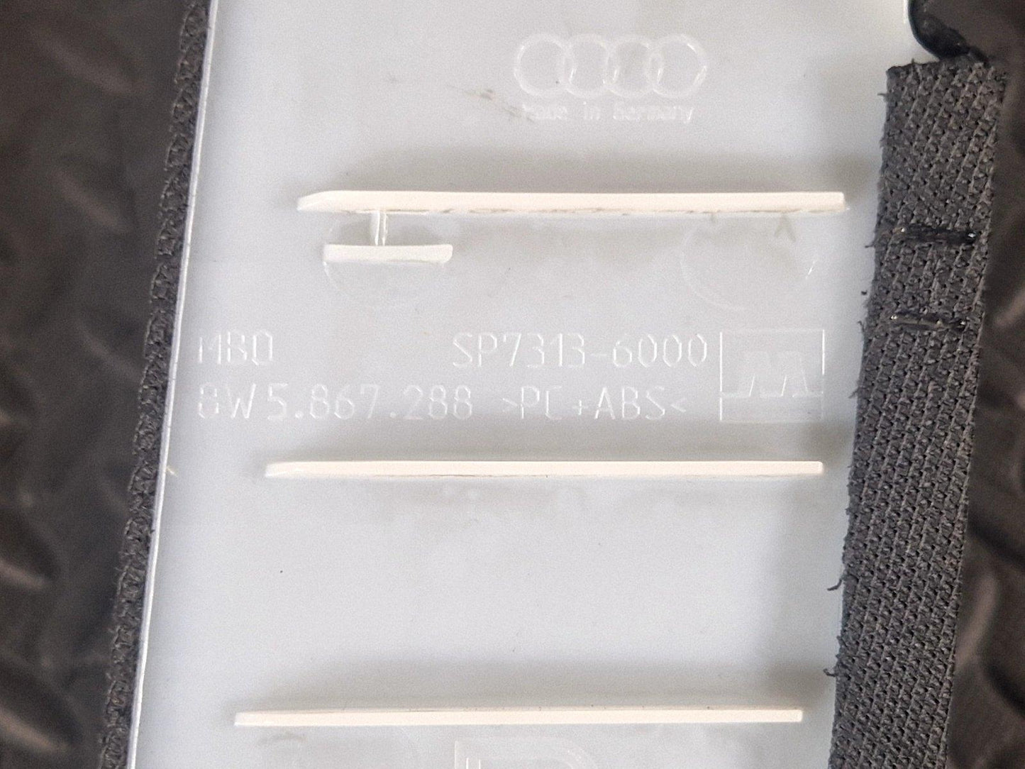 16-19 AUDI A4 B9 REAR RIGHT DRIVER SIDE COMPLETE C-PILLAR TRIM 8W5867288B