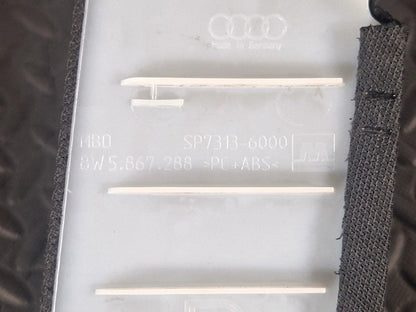 16-19 AUDI A4 B9 REAR RIGHT DRIVER SIDE COMPLETE C-PILLAR TRIM 8W5867288B