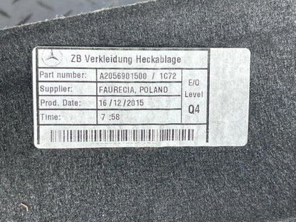 14-21 MERCEDES BENZ C350E W205 REAR WINDOW TRIM PANEL COVER A2056901500