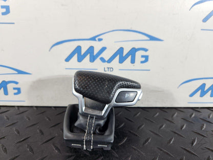 16-20 AUDI Q7 4M GEAR SELECTOR KNOB SHIFTER LEVER LEATHER 4M2713140F 4M2713139F