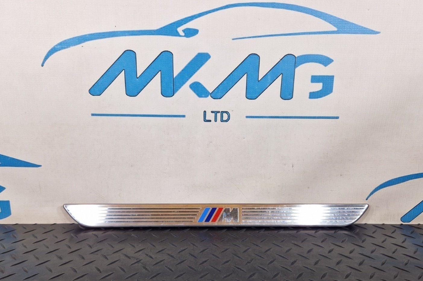 10-13 BMW X5 E70 LCI FRONT ENTRANCE DOOR SILL COVER KICK PLATE TRIM 7205263