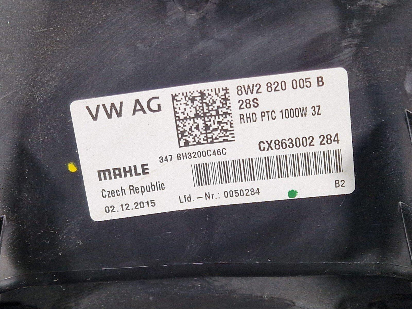 16-19 AUDI A4 B9 GENUINE FRONT DASH HEATER MATRIX 8W2820005B