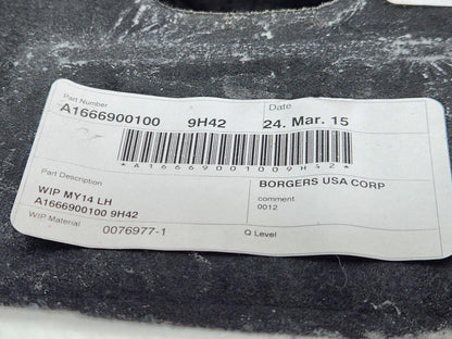 11-19 MERCEDES BENZ ML W166 OEM REAR LEFT N/S BOOT TRIM COVER PANEL A1666900100