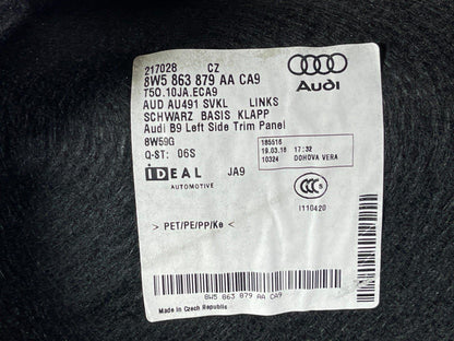 16-19 AUDI A4 B9 SALOON GENUINE REAR PASSENGER SIDE BOOT TRIM PANEL 8W5863879