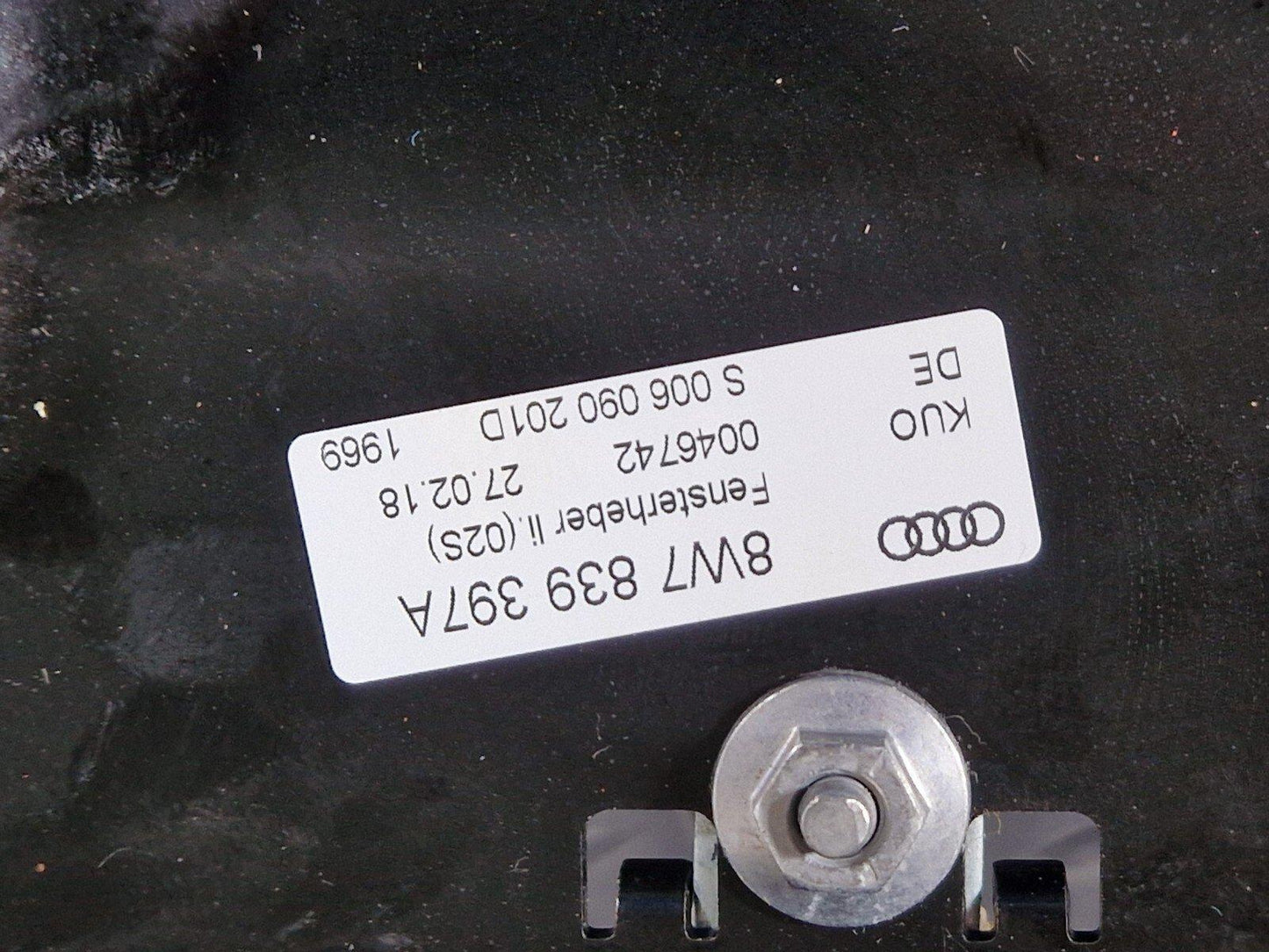 16-24 AUDI A5 F5 REAR WINDOW REGULATOR RH DRIVER SIDE 8W7839397