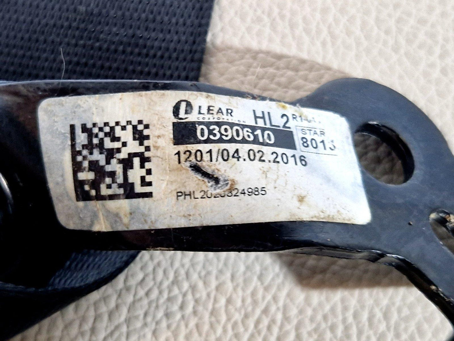 14-21 MERCEDES BENZ C CLASS W205 REAR LEFT N/S LEATHER SEAT BACKREST BEIGE