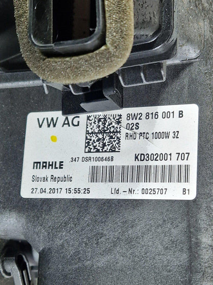 16-19 AUDI A4 B9 GENUINE HVAC HEATER MATRIX CORE ELEMENT 8W2816001B