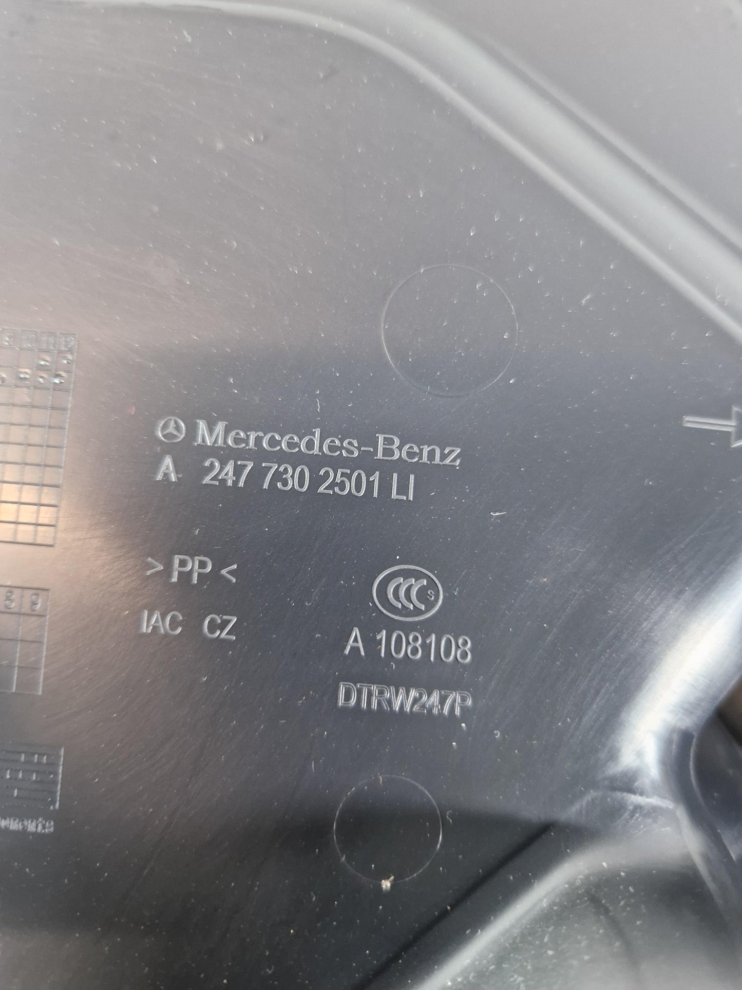 Mercedes-Benz B200d B-Class W247 SUV Left Rear Door Inner Panel