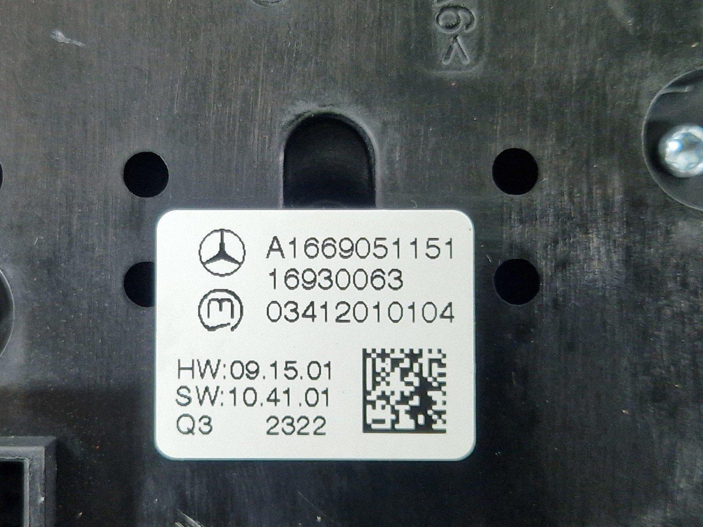 11-19 MERCEDES BENZ ML W166 SUSPENSION CONTROL PANEL SWITCH BUTTON A1669051151