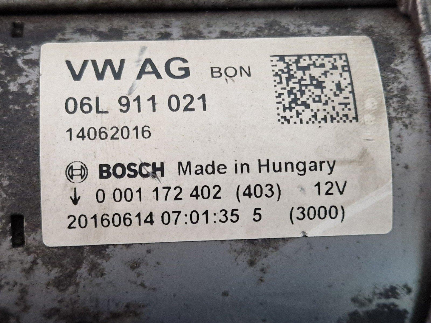 AUDI A4 B9 2.0 TFSI STARTER MOTOR  0001172402 06L911021