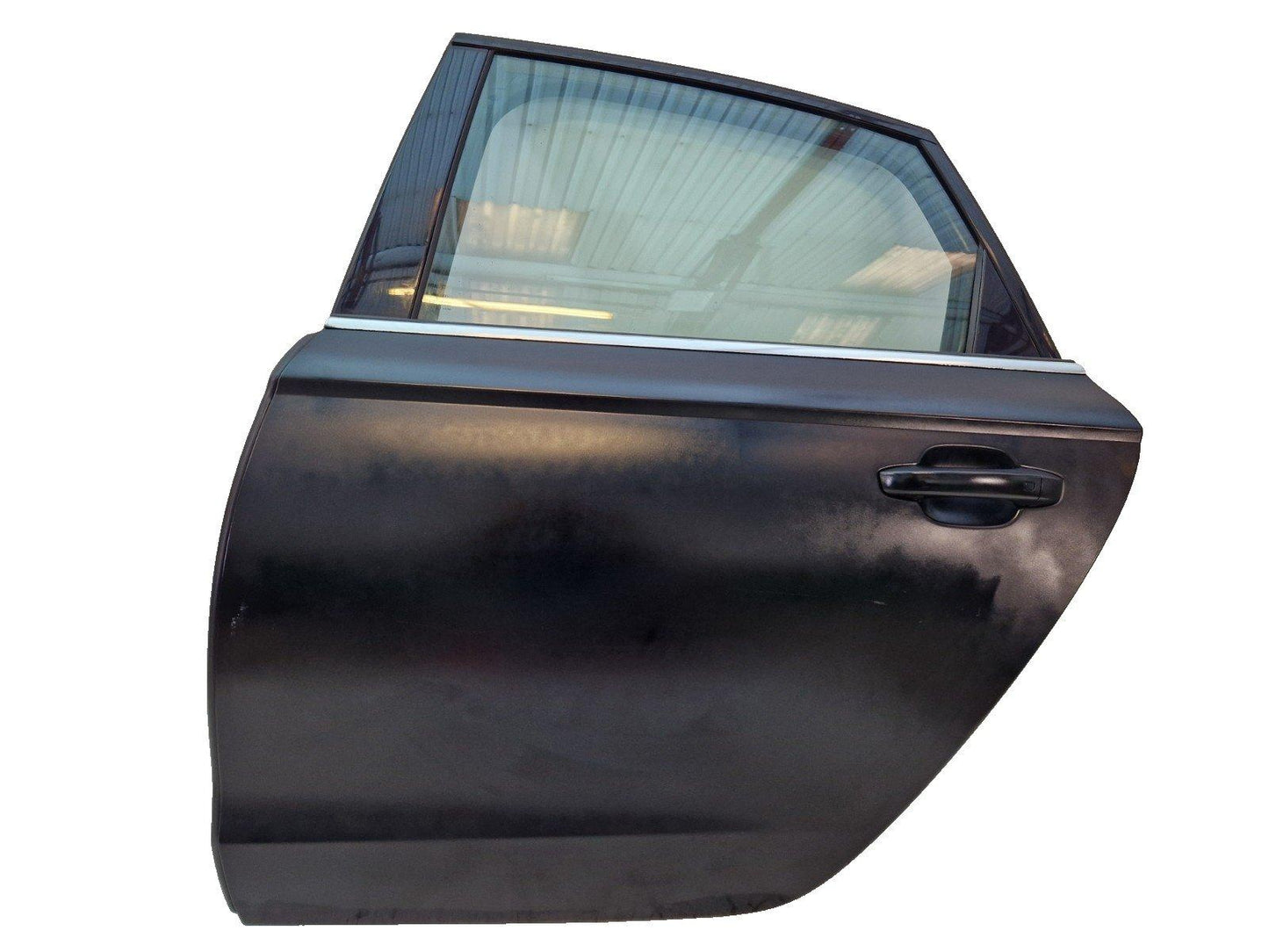 12-18 AUDI A6 C7 SALOON REAR LEFT N/S COMPLETE DOOR IN BLACK (NEEDS REPAINTING)