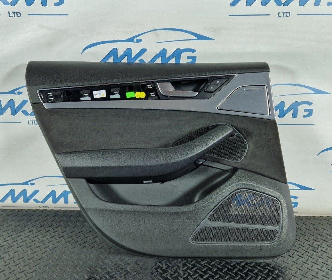 10-17 AUDI A8 4H REAR LEFT PASSENGER SIDE DOOR ALCANTARA CARD PANEL 4H0868067