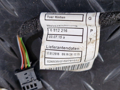16-22 BMW X1 F48 GENUINE OEM REAR DOOR WIRING LOOM 6812216 6812218
