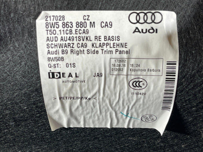 16-19 AUDI A4 B9 GENUINE REAR RIGHT DRIVER SIDE BOOT PANEL TRIM 8W5863880M
