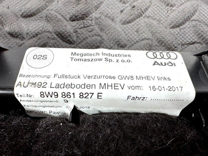 16-19 AUDI A4 B9 GENUINE REAR LEFT BOOT INTERIOR FLOOR TRIM PANEL 8W9861827