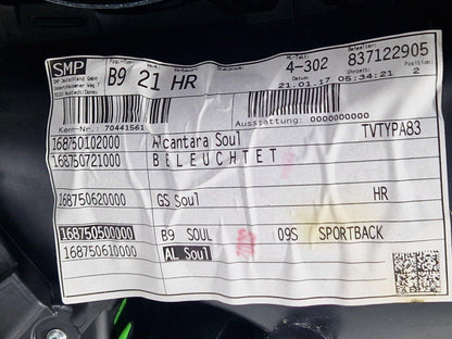 16-23 AUDI A5 F5 SPORTBACK S-LINE DRIVER SIDE REAR DOOR CARD 8W8867488