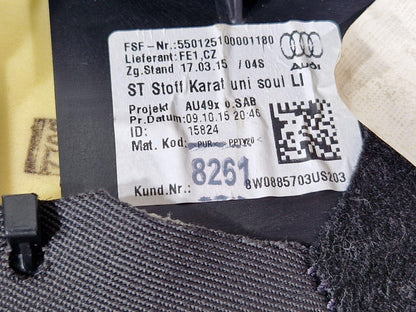 16-19 AUDI A4 B9 SALOON GENUINE REAR LEFT PASSENGER SIDE CLOTH BOLSTER 8W0885703