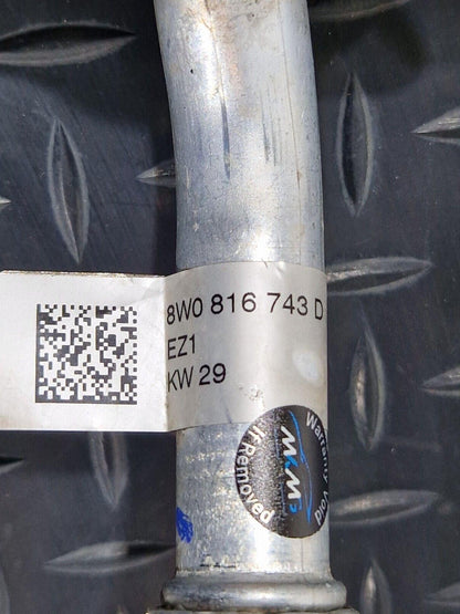 16-19 AUDI A4 AVANT B9 S-LINE AIR CONDITIONING AC PIPE HOSE LINE 8W0816743D