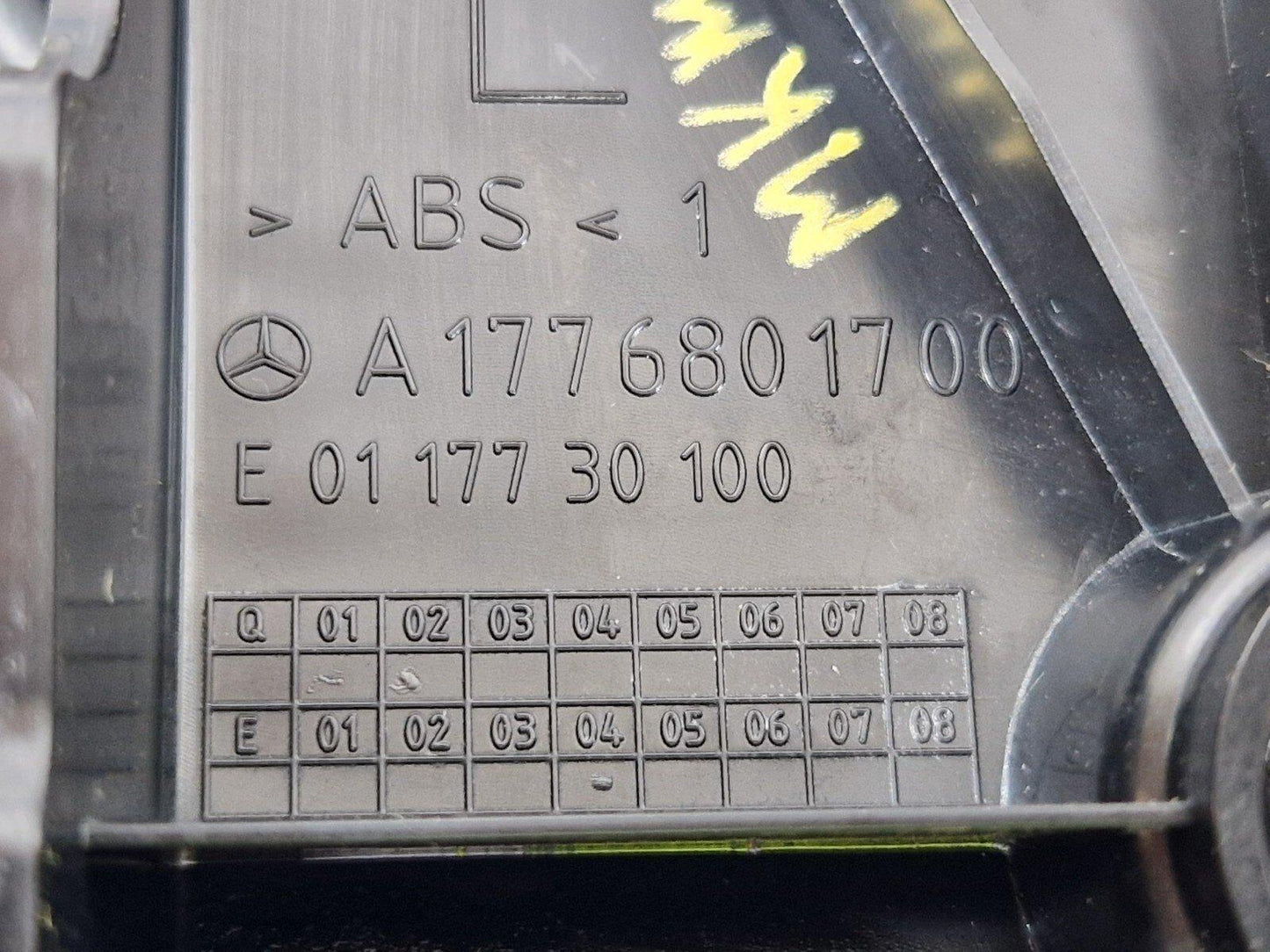 MERCEDES BENZ A CLASS W177 TRUNK HITCH MOUNT BRACKET LEFT SIDE N/S A1776801700