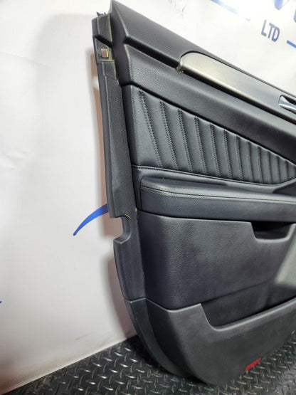 11-19 MERCEDES BENZ ML W166 OEM COMPLETE FRONT LEFT N/S BLACK LEATHER DOOR CARD