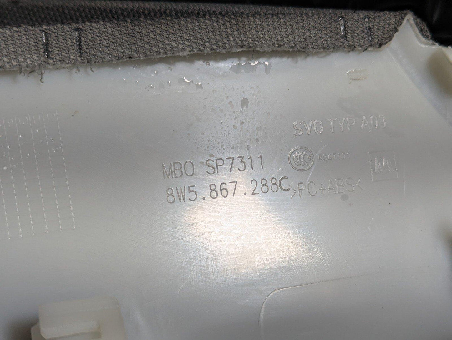 16-19 AUDI A4 B9 SALOON GENUINE OEM REAR RIGHT O/S  C-PILLAR TRIM 8W5867288