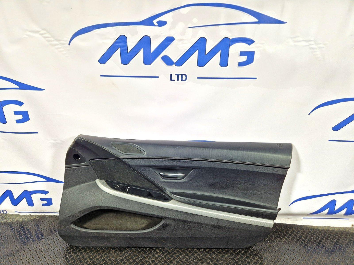 11-18 BMW 6 SERIES F13 COUPE RIGHT DRIVER O/S BLACK LEATHER DOOR CARD PANEL