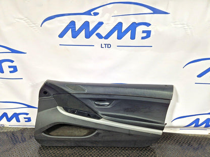 11-18 BMW 6 SERIES F13 COUPE RIGHT DRIVER O/S BLACK LEATHER DOOR CARD PANEL