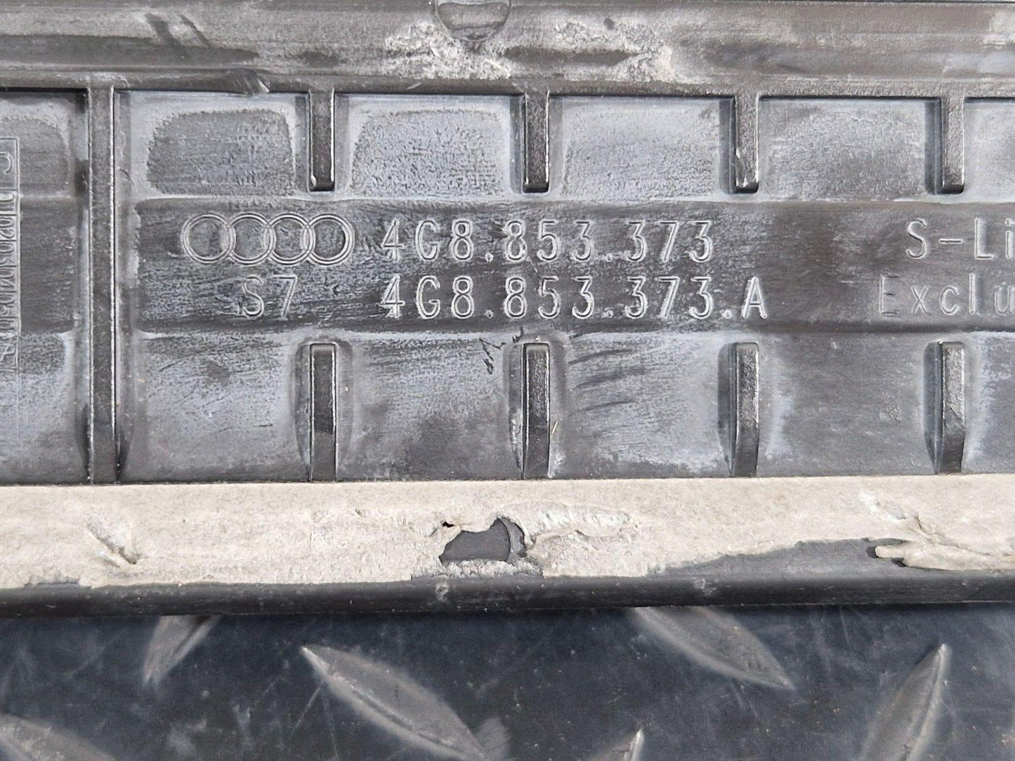 10-18 AUDI A7 4G S-LINE DOOR SILL COVER TRIM FRONT LEFT PASSENGER SIDE 4G8853373