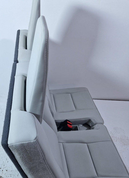 14-19 LAND ROVER L550 DISCOVERY SPORT 3RD ROW REAR SEAT SET IN GREY LEATHER