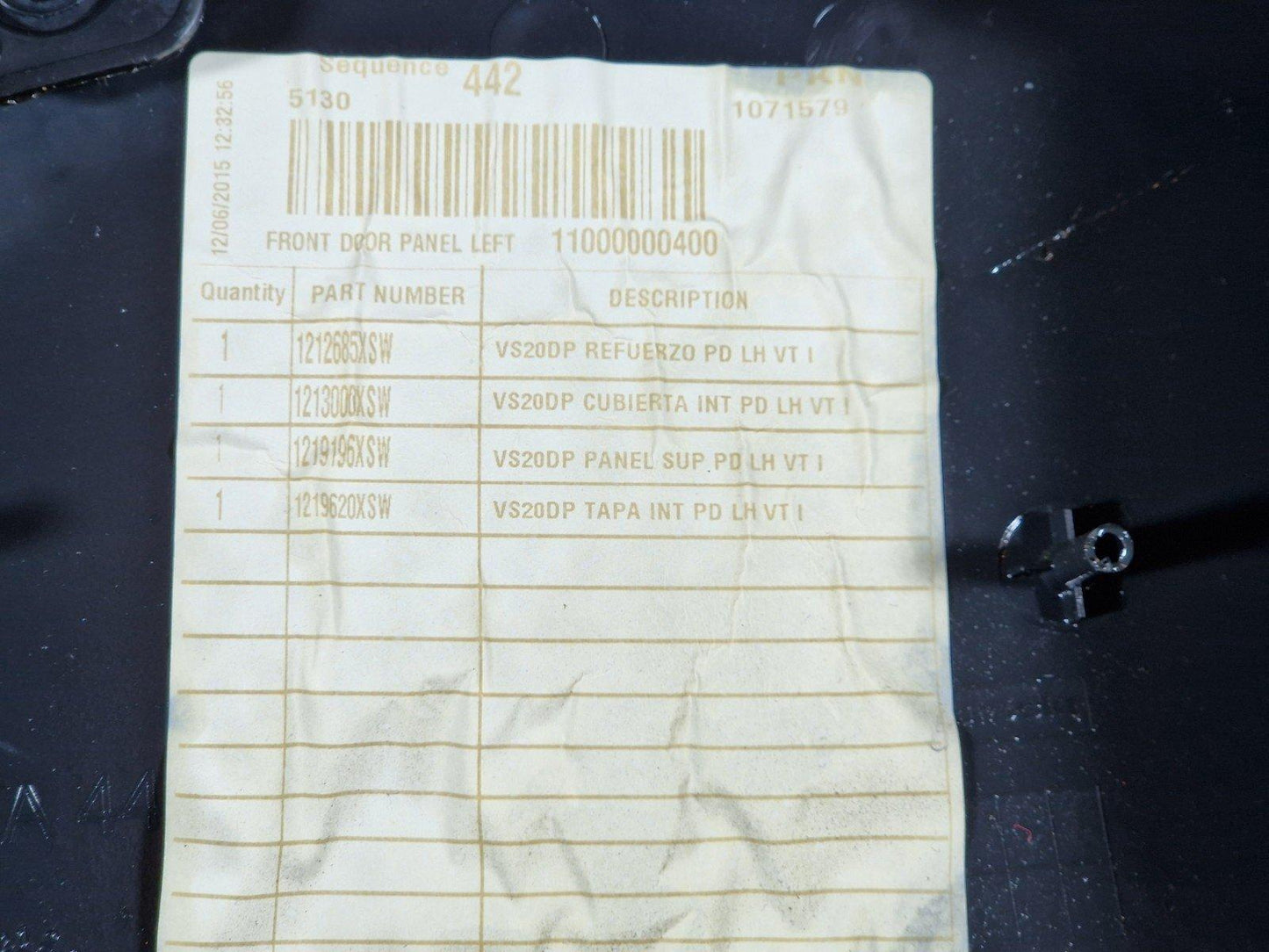 14-23 MERCEDES VITO W447 GENUINE FRONT LEFT N/S DOOR CARD PANEL A4477271778