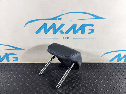 BMW 118i F40 Rear Seat Black Leather Headrest Blue Stiching