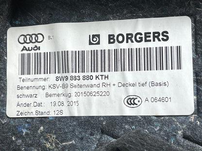 16-19 AUDI A4 B9 GENUINE REAR RIGHT DRIVER SIDE BOOT TRIM PANEL 8W9863880