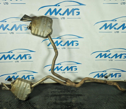 15-18 AUDI A7 4G 3.0TDI FACELIFT GENUINE REAR SECTION EXHAUST TWIN PIPE MUFFLERS