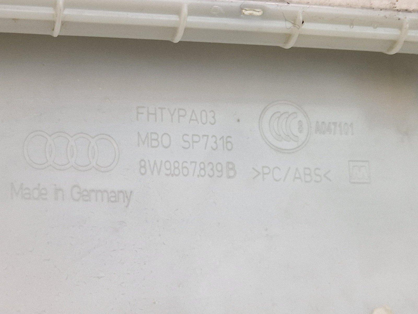 16-19 AUDI A4 B9 SPORT GENUINE OEM REAR BOOT LID TAIL GATE END TRIM 8W9867839B