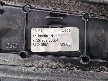 16-19 AUDI A4 B9 GENUINE DRIVER SIDE CENTRE CONSOLE LEATHER TRIM 8W2863306A