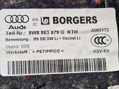 16-23 AUDI A5 F5 SPORTBACK S-LINE BOOT COMPARTMENT PANEL LEFT 8W8863879