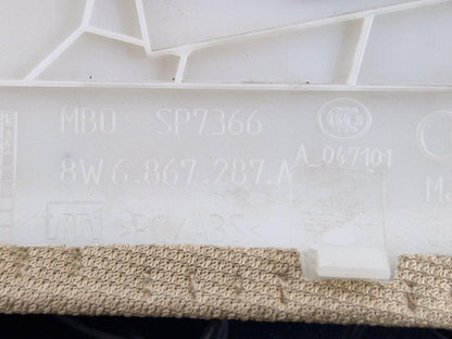 16-24 AUDI A5 F5 REAR LEFT C-PILLAR UPPER PANEL TRIM 8W6867287A (DAMAGED)