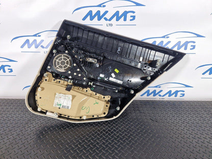 11-18 BMW 6 SERIES F06 CREAM REAR LEFT PASENGER SIDE LEATHER DOOR CARD