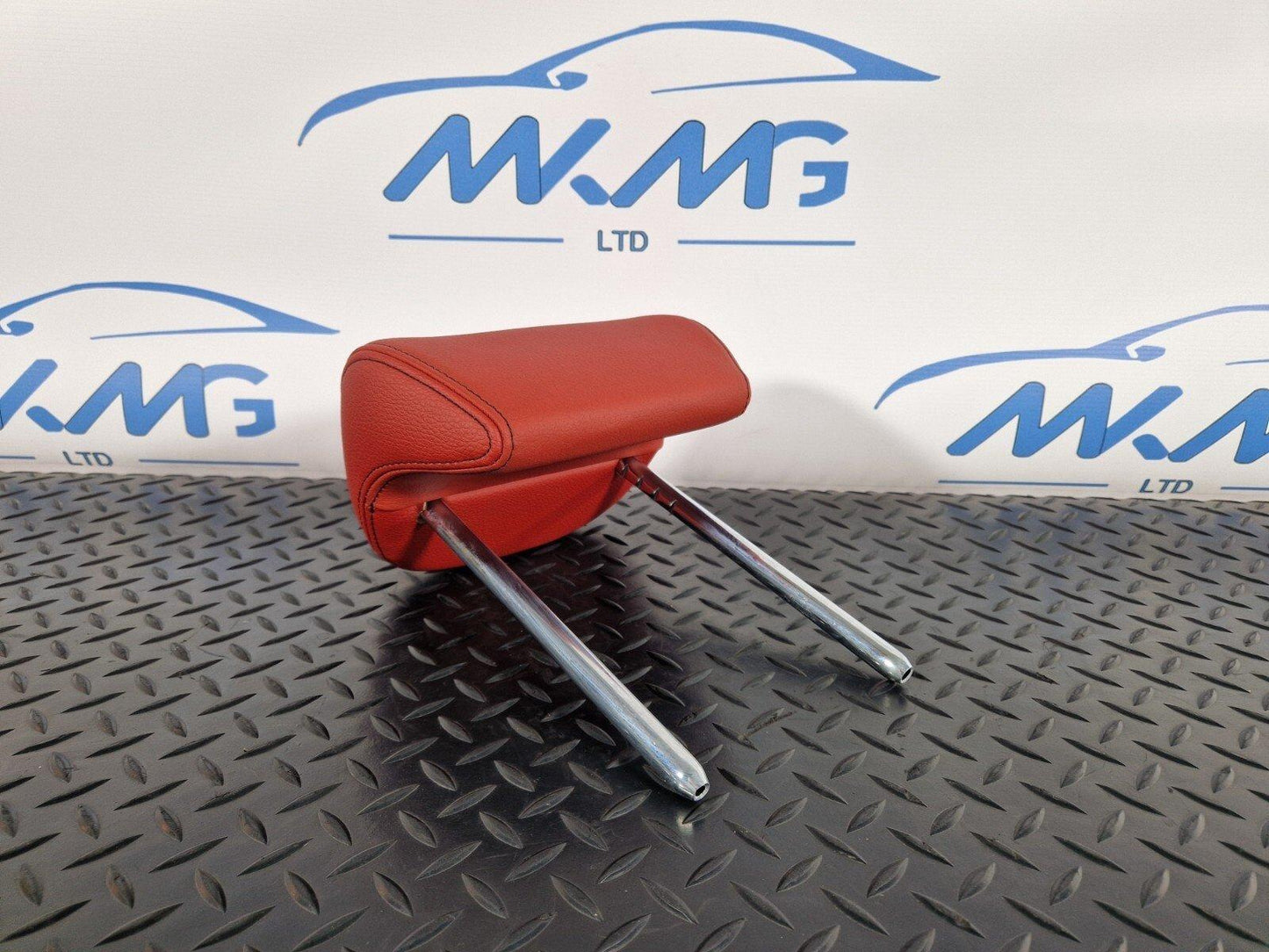 12-18 BMW 4 SERIES F36 LCI REAR LEFT/RIGHT SIDE SEAT RED LEATHER HEADREST