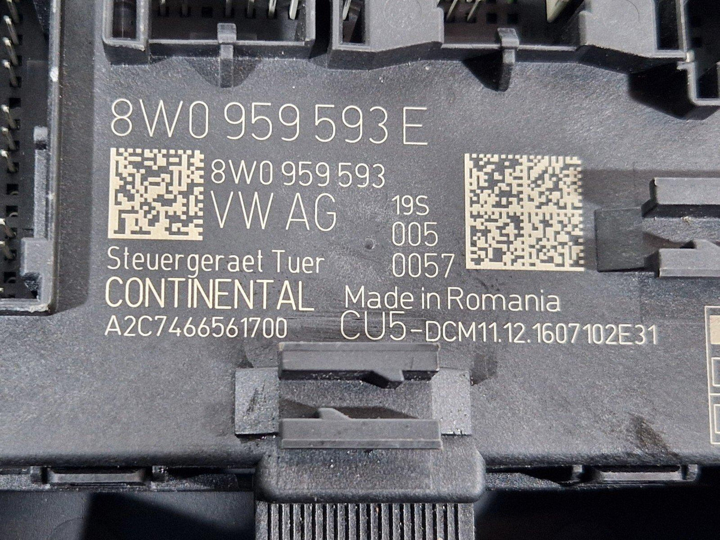 16-23 AUDI A5 F5 SPORTBACK S-LINE FRONT RIGHT DOOR CONTROL ECU UNIT 8W0959593E