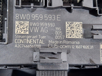 16-23 AUDI A5 F5 SPORTBACK S-LINE FRONT RIGHT DOOR CONTROL ECU UNIT 8W0959593E